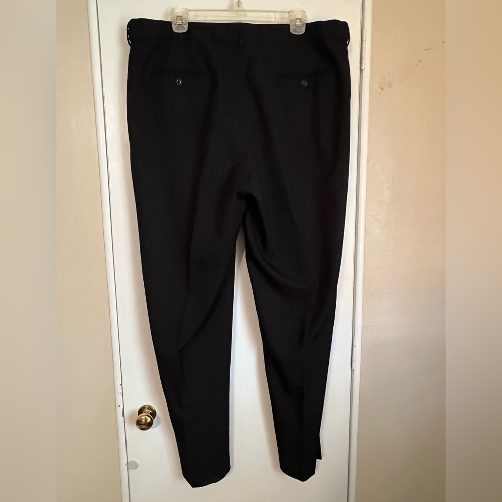 Black Herringbone Twill Savane Slacks Size 20 (38x32)